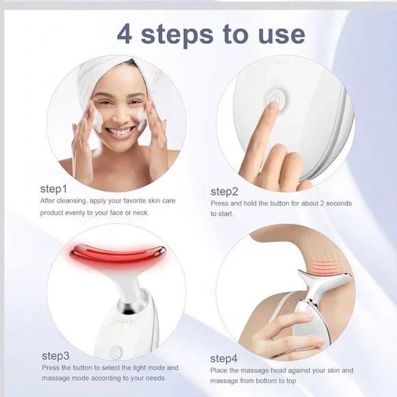 7 Color Beauty Device for Face & Neck – LED Skincare Massage Tool NEW - Picture 7 of 10